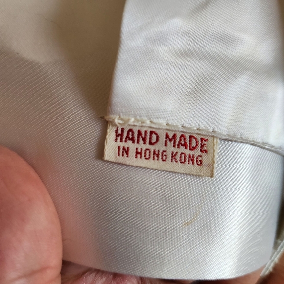 Chic Cream Beaded Clutch with Gold Chain - Picture 10 of 13